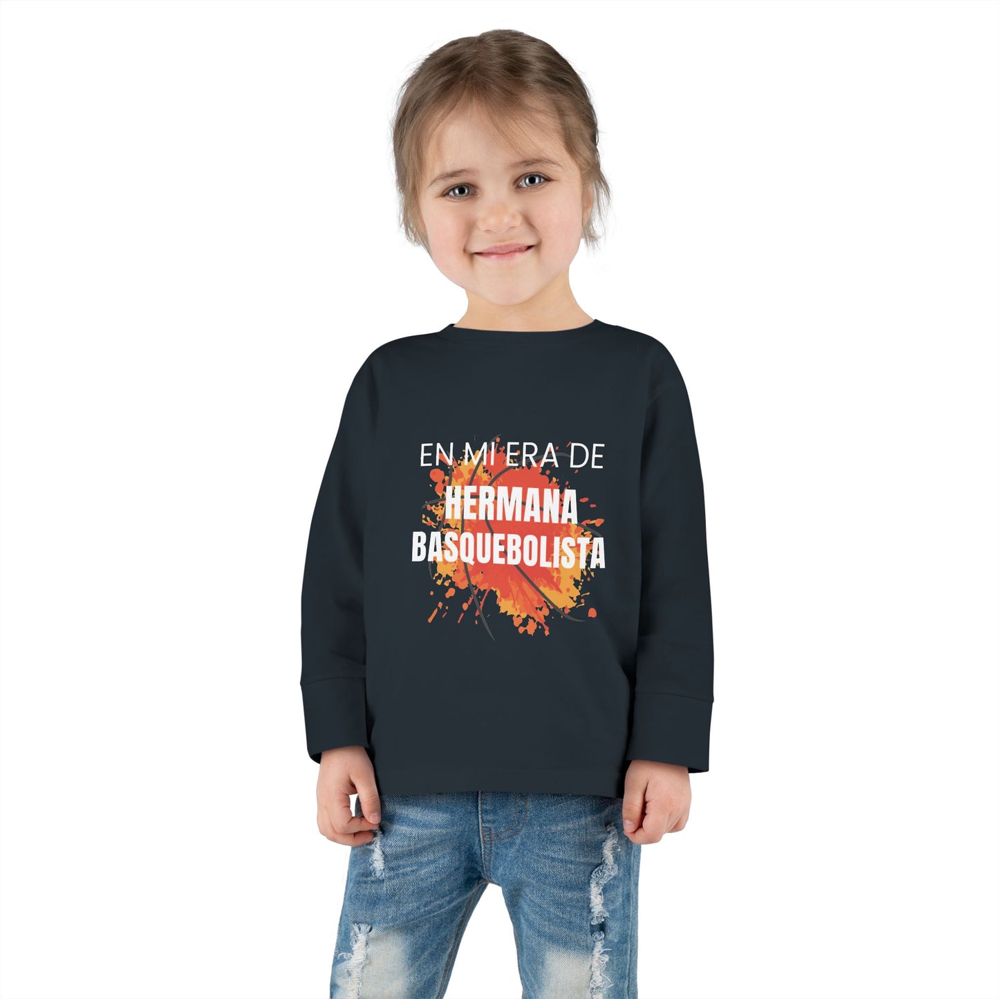 En Mi Era de Hermana Basquebolista - Camiseta de Manga Larga Para Niños Pequeños