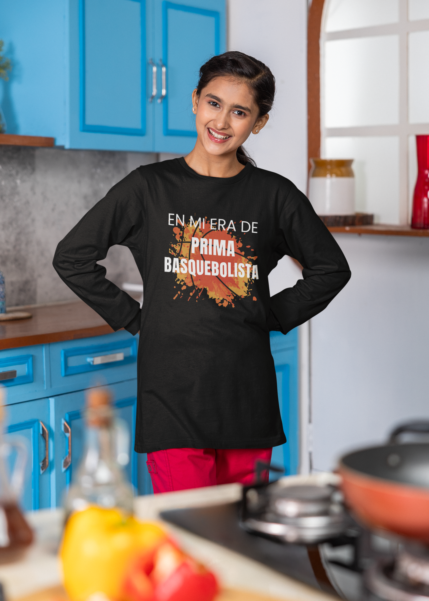 En Mi Era de Prima Basquebolista - Camiseta de Manga Larga Juvenil