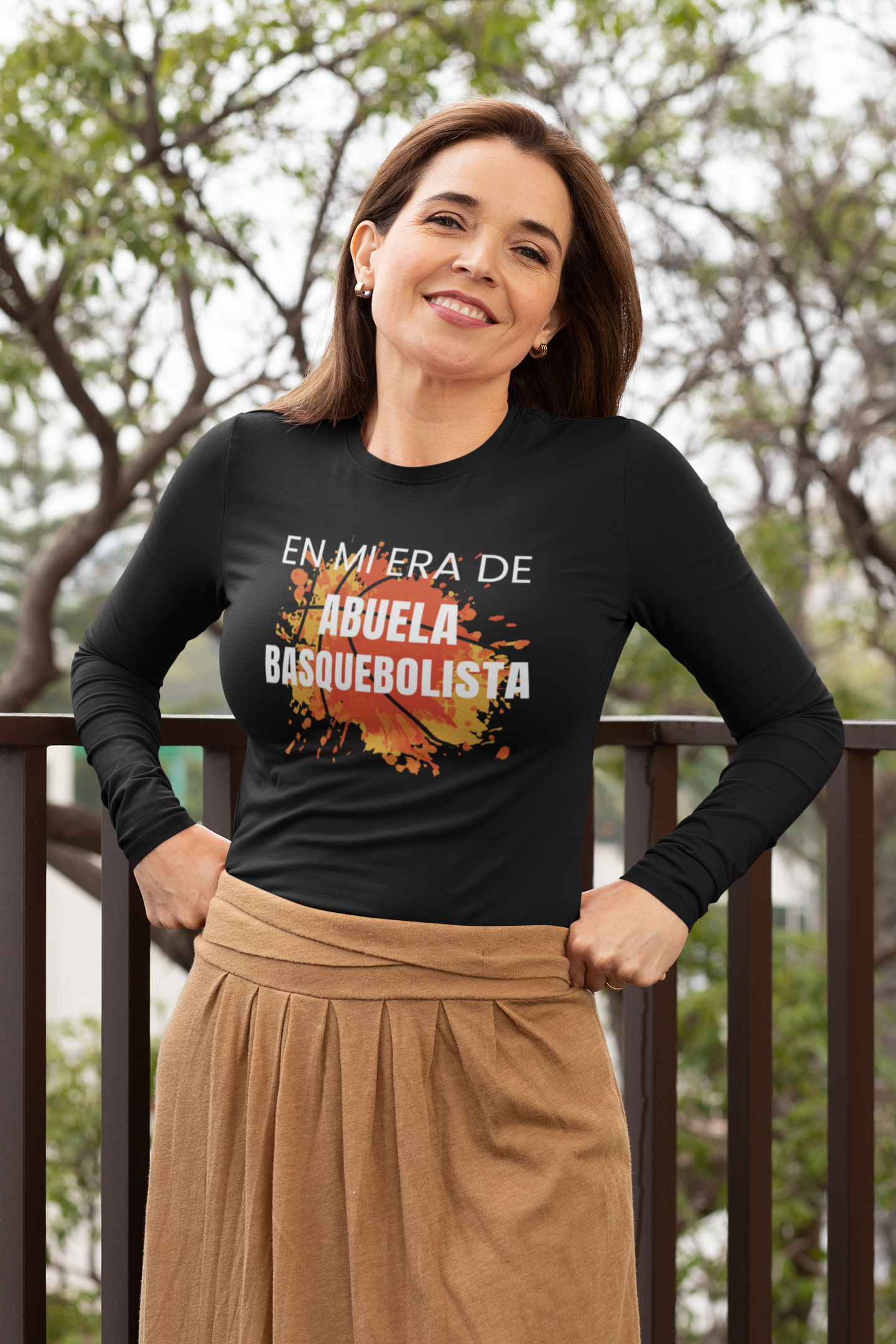 En Mi Era de Abuela Basquebolista - Camiseta de Manga Larga