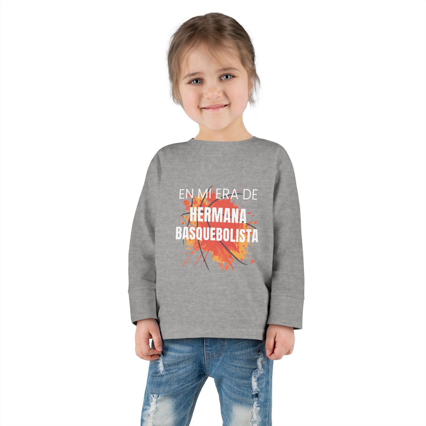 En Mi Era de Hermana Basquebolista - Camiseta de Manga Larga Para Niños Pequeños