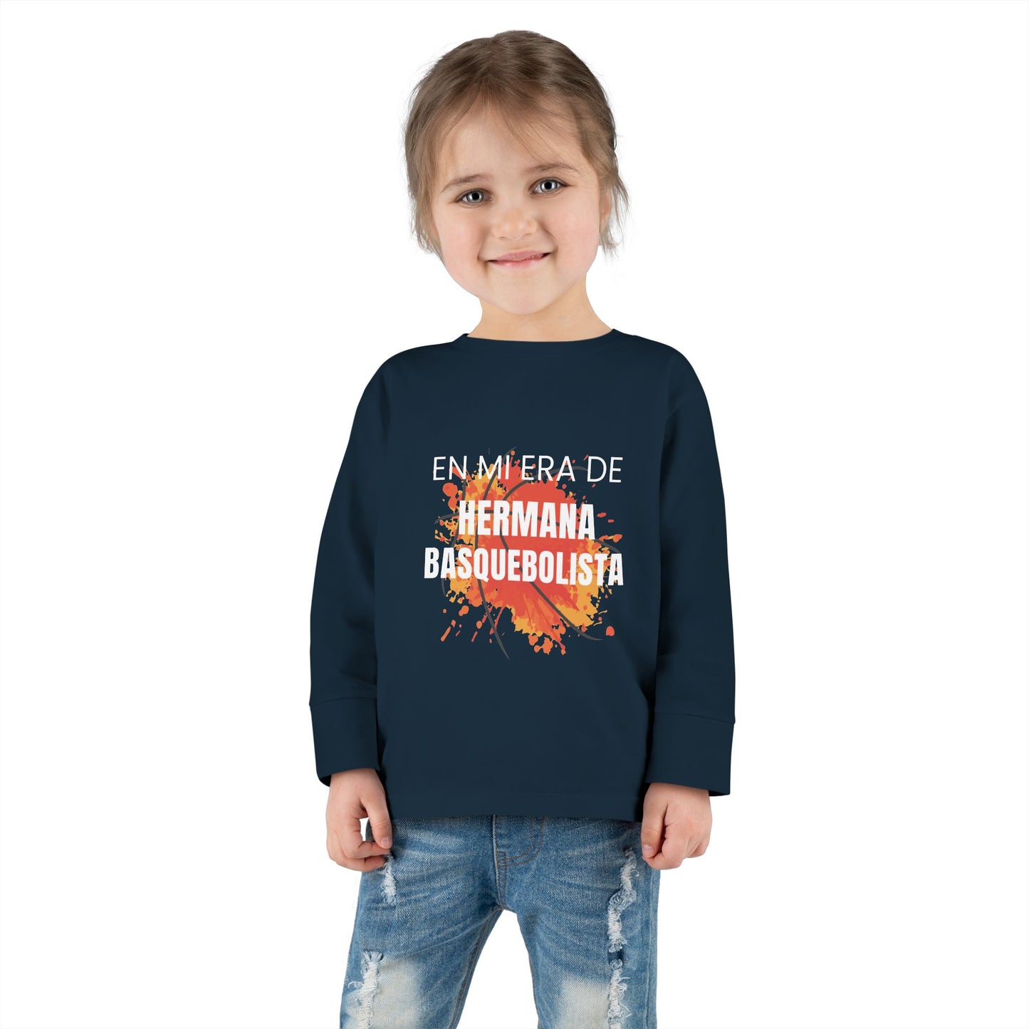 En Mi Era de Hermana Basquebolista - Camiseta de Manga Larga Para Niños Pequeños